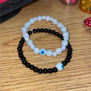 Couples evil eye bracelets cute for giving your significant other a gift!!